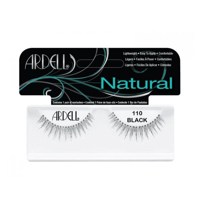 Pestañas postizas Ardell Natural 110 en color negro para un look natural