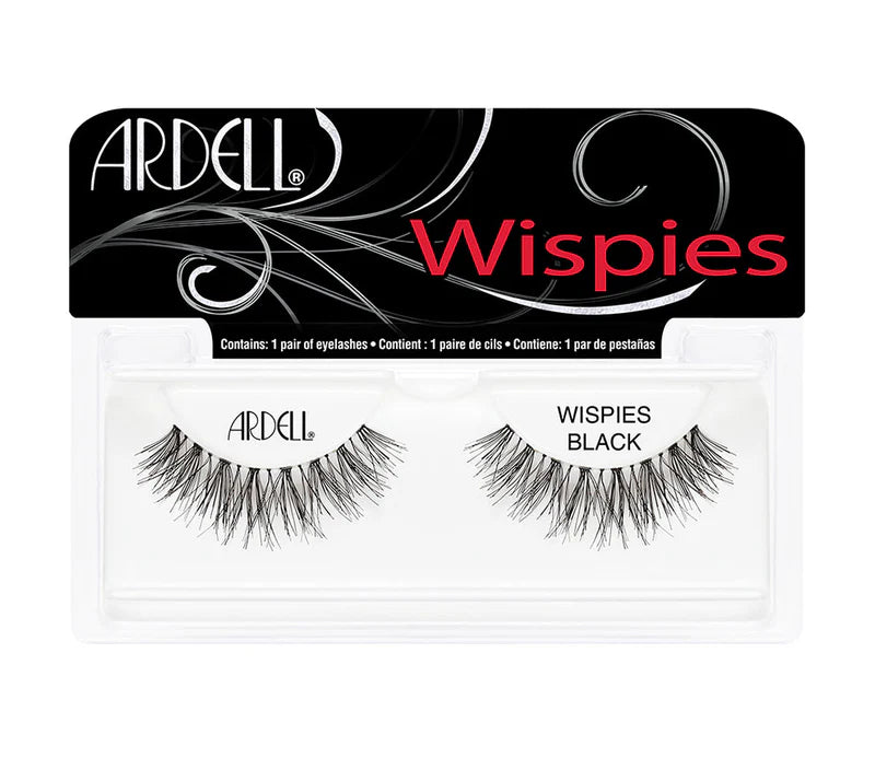 Pestañas postizas de volumen natural Ardell Wispies Black en su empaque original de un par