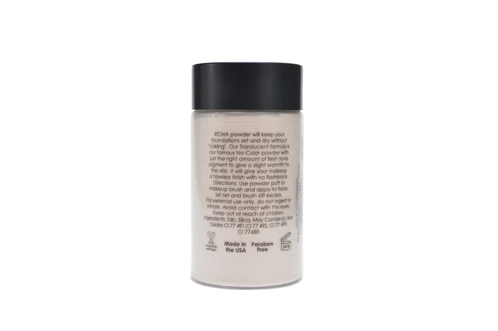 Detalle del envase clásico de RCMA Translucent Powder de 85g.