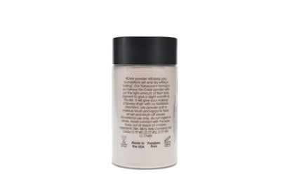 Detalle del envase clásico de RCMA Translucent Powder de 85g.