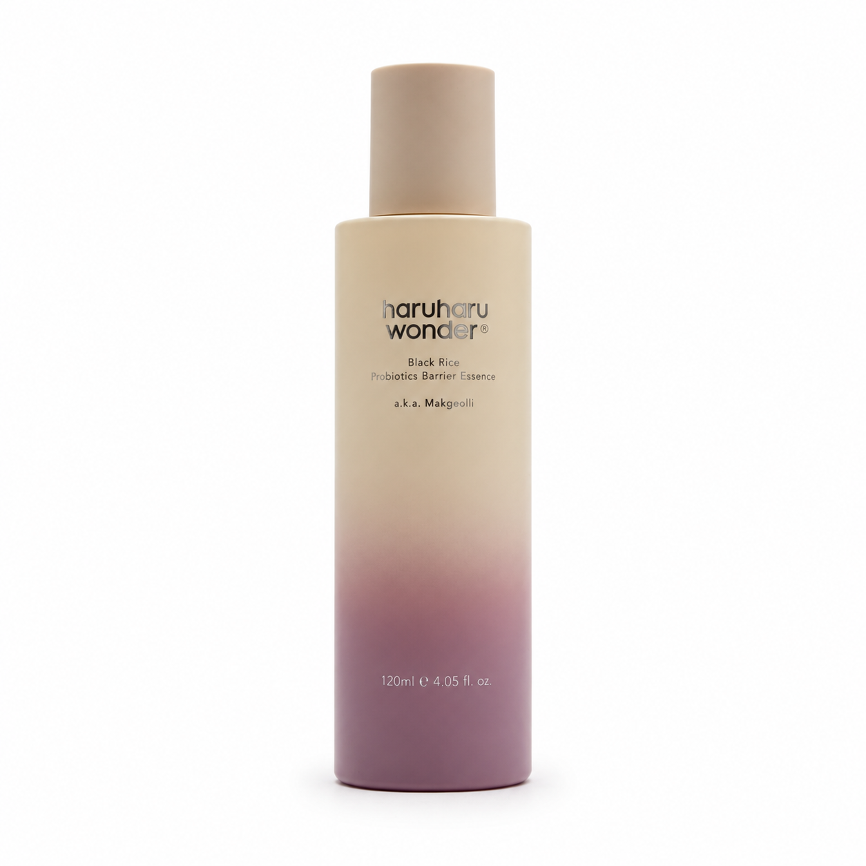 Envase de esencia facial Probiotics Barrier Essence Unscented de la marca Haruharu Wonder.