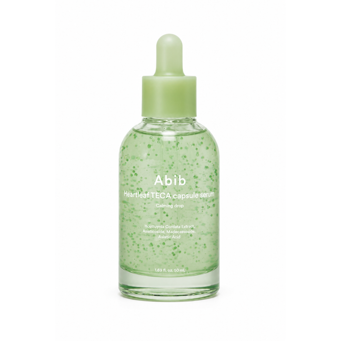 Envase de sérum facial Sérum TECA Heartleaf de la marca Abib.