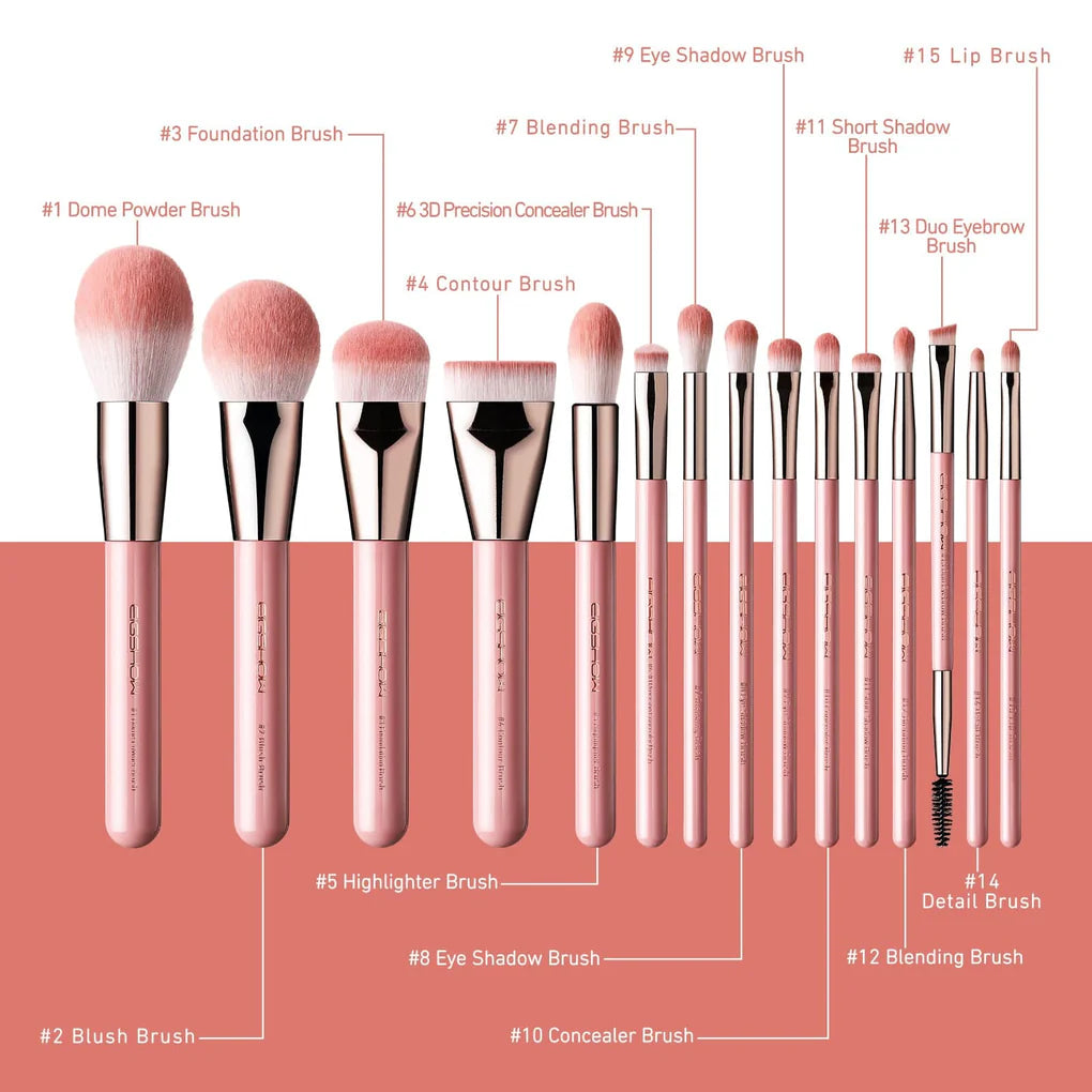Colección completa de 15 herramientas de maquillaje profesional EIGSHOW