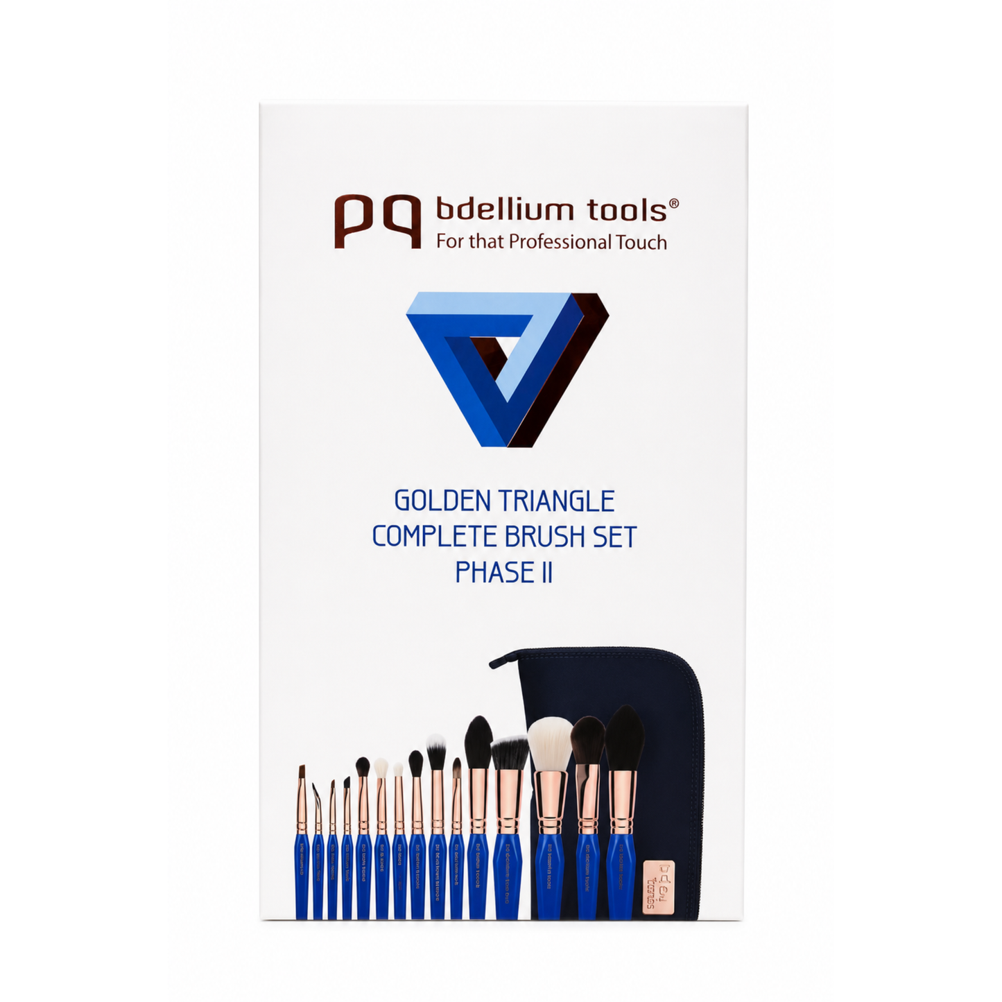 Golden Triangle Phase II 15pc (set de brochas con bolsa)